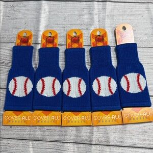 Set of 5 Cover-All Baseball Koozie Fits Every Bottle Every Can NWT